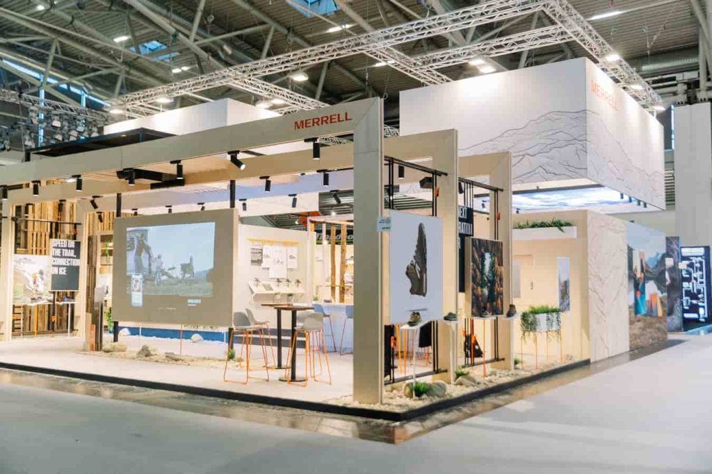 What is the purpose of an exhibition stand